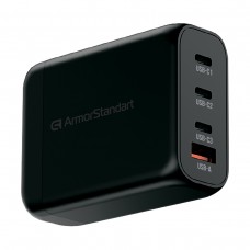 Сетевое зарядное устройство ArmorStandart Resolute Power ARP-131 PD 100W GaN 3Type-C 1USB 5A Black (ARM70024)