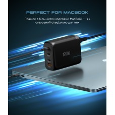 Сетевое зарядное устройство ArmorStandart Resolute Power ARP-131 PD 100W GaN 3Type-C 1USB 5A Black (ARM70024)