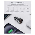 Автомобильное зарядное устройство ArmorStandart AR-C43 1Type-C 1USB PD 30W 3A QC 3.0 Grey + кабель Type-C-Lightning (ARM82462) Автомобильное зарядное устройство ArmorStandart AR-C43 1Type-C 1USB PD 30W 3A QC 3.0 Grey + кабель Type-C-Lightning (ARM82462)