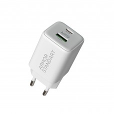 Сетевое зарядное устройство ArmorStandart AR372 45W GaN 1Type-C 1USB 3A White (ARM77550)