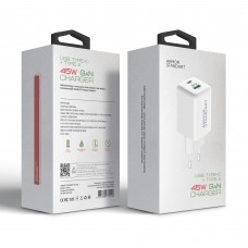 Сетевое зарядное устройство ArmorStandart AR372 45W GaN 1Type-C 1USB 3A White (ARM77550)