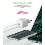 Сетевое зарядное устройство ArmorStandart AR372 45W GaN 1Type-C 1USB 3A White (ARM77550) Сетевое зарядное устройство ArmorStandart AR372 45W GaN 1Type-C 1USB 3A White (ARM77550)