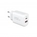 Сетевое зарядное устройство ArmorStandart Poweraze 3A 20W GaN 1Type-C 1USB White (ARM87066)