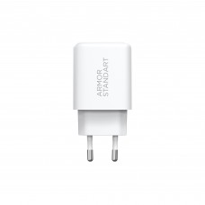 Сетевое зарядное устройство ArmorStandart Poweraze 3A 25W GaN 1Type-C 1USB White (ARM87067)
