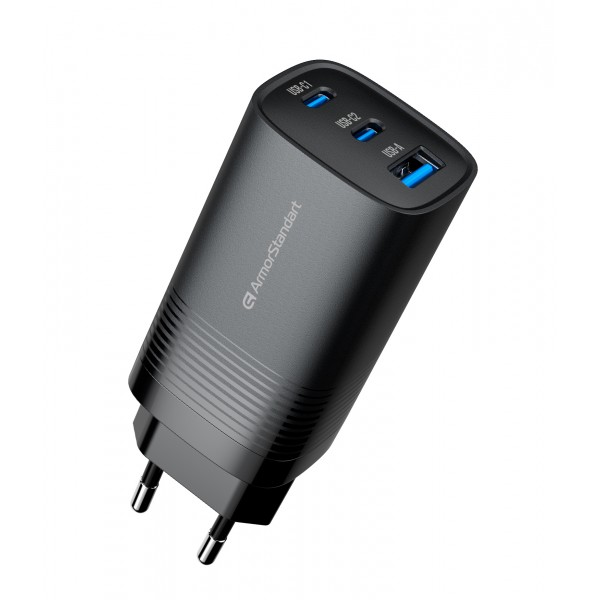 Сетевое зарядное устройство ArmorStandart Resolute Power ARP-721 PD 67W GaN 1.5A Black (ARM88384)