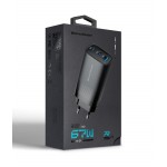 Сетевое зарядное устройство ArmorStandart Resolute Power ARP-721 PD 67W GaN 1.5A Black (ARM88384)