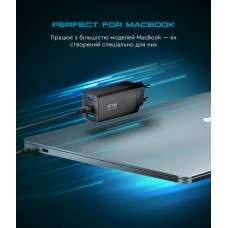Сетевое зарядное устройство ArmorStandart Resolute Power ARP-721 PD 67W GaN 1.5A Black (ARM88384)