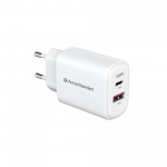Сетевое зарядное устройство ArmorStandart AR-T252WEU PD 25W GaN 3A 1USB 1Type-C White (ARM89532)