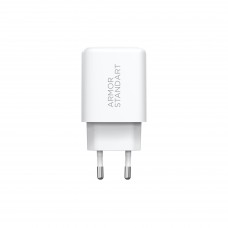 Сетевое зарядное устройство ArmorStandart Poweraze 45W GaN Type-C + USB-A White (ARM90431)