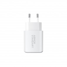 Сетевое зарядное устройство ArmorStandart Poweraze 45W GaN Type-C + USB-A White (ARM90431)