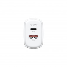 Сетевое зарядное устройство ArmorStandart Poweraze 45W GaN Type-C + USB-A White (ARM90431)