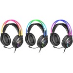 Наушники гарнитура игровая Defender Flame RGB кабель 2 м Black Наушники гарнитура игровая Defender Flame RGB кабель 2 м Black