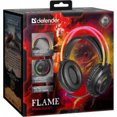 Наушники гарнитура игровая Defender Flame RGB кабель 2 м Black