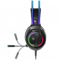 Наушники гарнитура игровая Defender Flame RGB кабель 2 м Black
