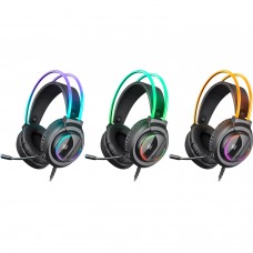 Наушники гарнитура игровая Defender Flame RGB кабель 2 м Black