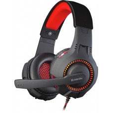 Ігрова гарнітура Defender Warhead G-450 USB, підсвітка, чорно-червона