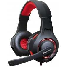 Ігрова гарнітура Defender Warhead G-450 USB, підсвітка, чорно-червона