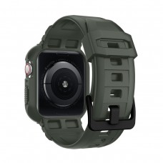 Ремешок TPU Spigen Rugged Armor Pro для Apple Watch 44/45mm Military Green (062CS26016)