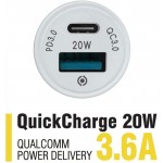 Автомобильное зарядное устройство Piko CC-302QP 1USB 1Type-C 3A White (1283126509896)