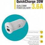 Автомобильное зарядное устройство Piko CC-302QP 1USB 1Type-C 3A White (1283126509896)