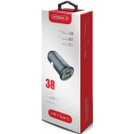 Автомобильное зарядное устройство Intaleo CCGQPD238 1USB 1Type-C 3A Grey (1283126509971)