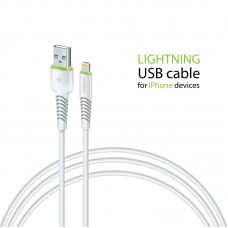 Кабель Intaleo CBFLEXL2 USB-Lightning 2m 2.4A White (1283126521416)