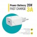 Сетевое зарядное устройство Piko TC-PD201 1Type-C PD 20W 3A White (1283126521447)