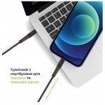 Кабель Intaleo CBFLEXTL1 Type-C-Lightning 1.2m 18W 3A Black (1283126542459)