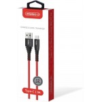 Кабель Intaleo CBRNYT1 USB-Type-C 1.2m 28W 2.4A Red (1283126559464)