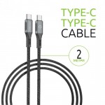 Кабель Intaleo CBGPD100WTT2 Type-C-Type-C 2m 100W 2.8A Grey (1283126559570)