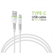 Кабель Intaleo CBFLEXT1 USB-Type-C 1.2m 2.4A White (1283126568534)