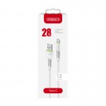Кабель Intaleo CBFLEXT1 USB-Type-C 1.2m 2.4A White (1283126568534)