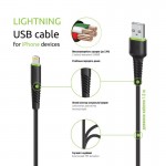 Кабель Intaleo CBFLEXL1 USB-Lightning (M/M) 1.2m Black (1283126577673)