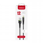 Кабель Intaleo CBFLEXL1 USB-Lightning (M/M) 1.2m Black (1283126577673)