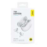 Наушники гарнитура вакуумные Bluetooth Piko TWS-HalfMoon White (1283126583391)