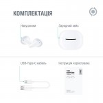 Наушники гарнитура вкладыши Bluetooth Piko TWS-MiniJoy White (1283126583421)