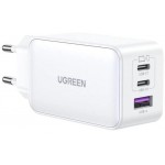 Сетевое зарядное устройство Ugreen CD244 GaN II 1USB 2Type-C PD 66W 4.5A White (15334)