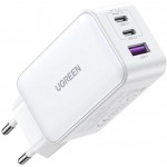 Сетевое зарядное устройство Ugreen CD244 GaN II 1USB 2Type-C PD 66W 4.5A White (15334)