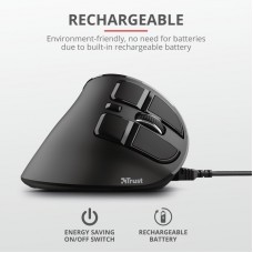Мышь Wireless Trust Voxx Rechargeable Ergonomic Black (23731)