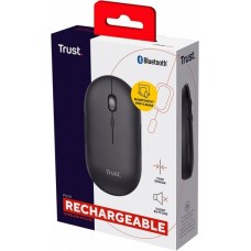 Мышь Wireless Trust Puck Rechargeable Black (24059)