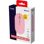 Мышь Wireless Trust Puck Rechargeable Ultra-Thin BT WL Silent Pink (24125)