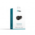 Автомобильное зарядное устройство Ttec SmartCharger Duo 1USB 1Type-C 30W Black (2CKS24S)