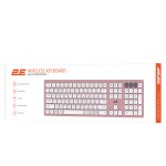 Клавиатура Wireless 2E KS270 WL/BT EN/UKR Pink/White (2E-KS270WBPN_UA)