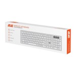 Клавиатура Wireless 2E KS270 WL/BT EN/UKR Silver/White (2E-KS270WBWH_UA)