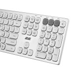 Клавиатура Wireless 2E KS270 WL/BT EN/UKR Silver/White (2E-KS270WBWH_UA)