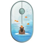 Мышь Wireless 2E MF300 Capybara Tangerine Silent WL BT Green (2E-MF300WCAPIBARAGN)