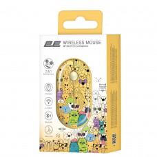 Мышь Wireless 2E MF300 Pets Cats&Dogs Silent WL BT Yellow (2E-MF300WPETSYW)