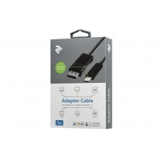 Кабель 2E Type-C-Displayport (M/M) 1m Black (2E-W1402)