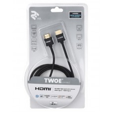 Кабель 2E Ultra Slim HDMI-HDMI V 2.0 (M/M) 2m Black (2EW-1119-2m)