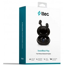 Наушники гарнитура вакуумные Bluetooth 5.1 Ttec SoundBeat Play Black (2KM139S)